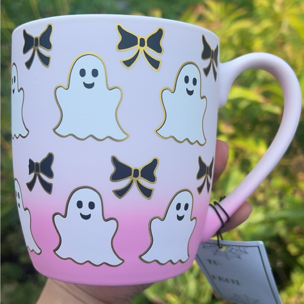 NEW Cobwebs & Cauldrons Bow and Ghost Mug
